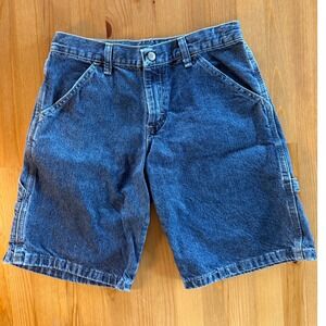 Wrangler WRG Jeans Co Boys Carpenter Jean Shorts 
Blue Denim Size 10 Husky